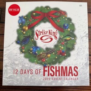 NEW Strike King 12 Days of Fishmas 2025 Advent Calendar Fishing Lure Gift Set